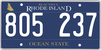 RI license plate 805237