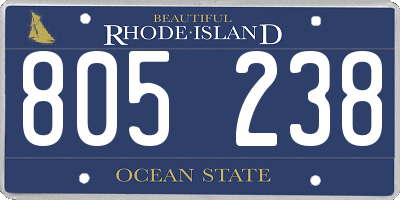 RI license plate 805238