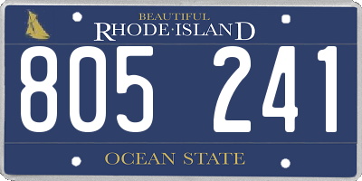 RI license plate 805241
