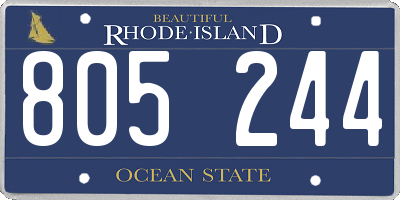 RI license plate 805244