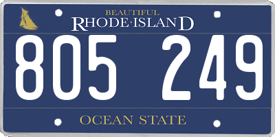 RI license plate 805249