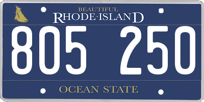 RI license plate 805250