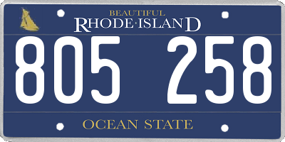 RI license plate 805258