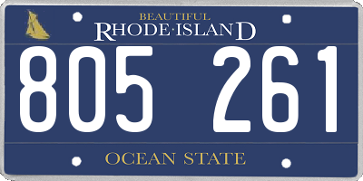 RI license plate 805261