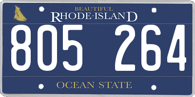 RI license plate 805264