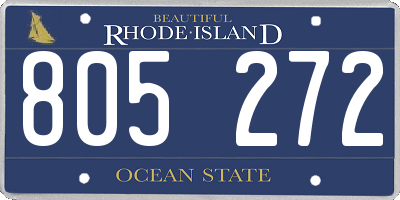 RI license plate 805272