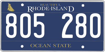 RI license plate 805280
