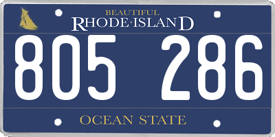RI license plate 805286