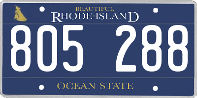 RI license plate 805288