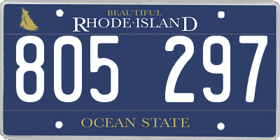 RI license plate 805297