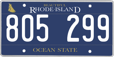 RI license plate 805299