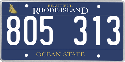 RI license plate 805313