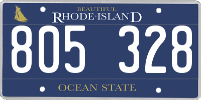 RI license plate 805328
