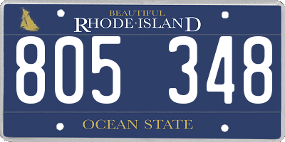 RI license plate 805348