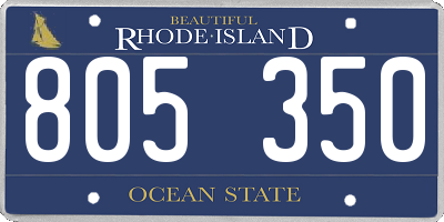 RI license plate 805350