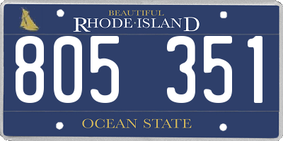 RI license plate 805351