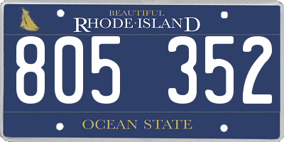 RI license plate 805352
