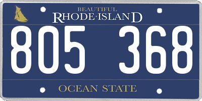 RI license plate 805368