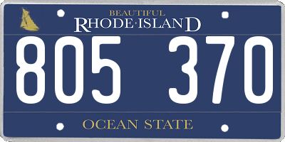 RI license plate 805370