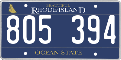RI license plate 805394