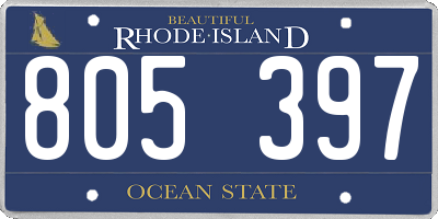 RI license plate 805397