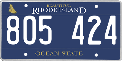 RI license plate 805424