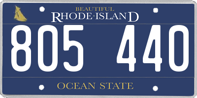 RI license plate 805440