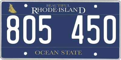 RI license plate 805450