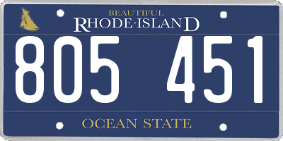 RI license plate 805451