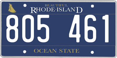 RI license plate 805461
