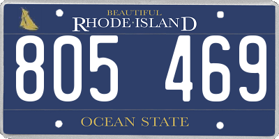 RI license plate 805469