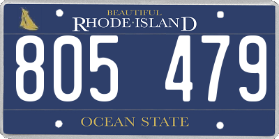 RI license plate 805479