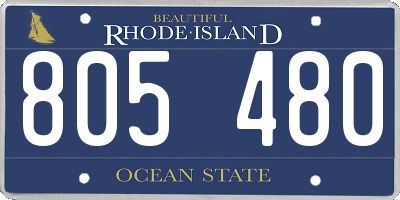 RI license plate 805480