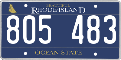 RI license plate 805483
