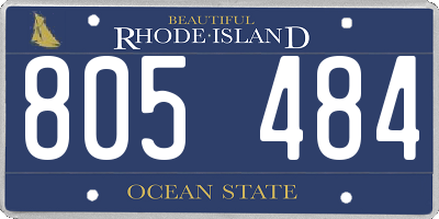 RI license plate 805484