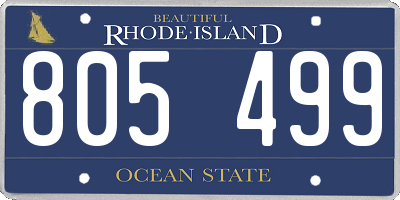 RI license plate 805499