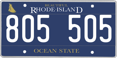 RI license plate 805505