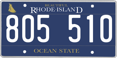 RI license plate 805510