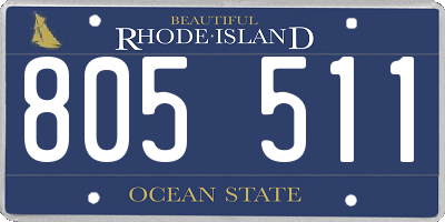 RI license plate 805511