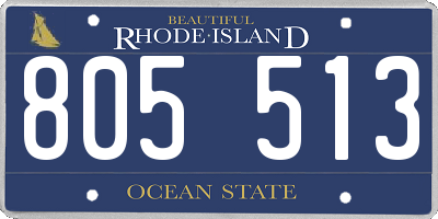 RI license plate 805513