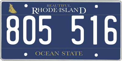RI license plate 805516