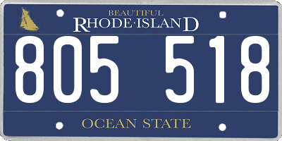RI license plate 805518