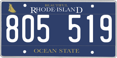 RI license plate 805519