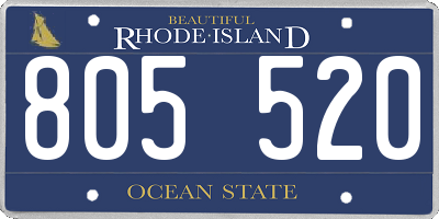 RI license plate 805520