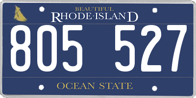 RI license plate 805527