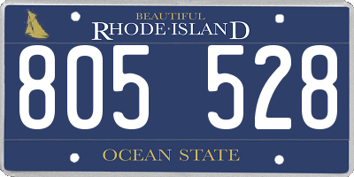 RI license plate 805528
