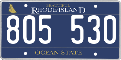 RI license plate 805530