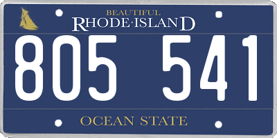 RI license plate 805541