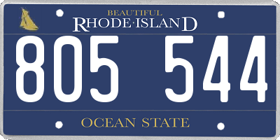 RI license plate 805544