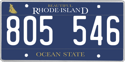 RI license plate 805546